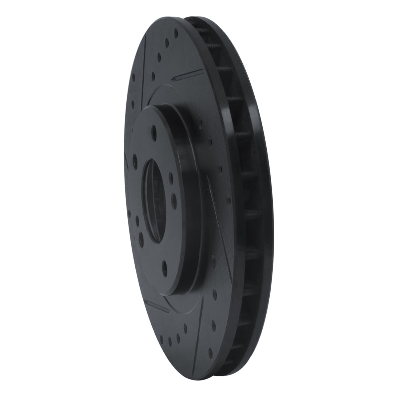 R1 Concepts R1 91-93 Dodge STEALTH Front Left Drilled & Slotted Black Brake Rotor