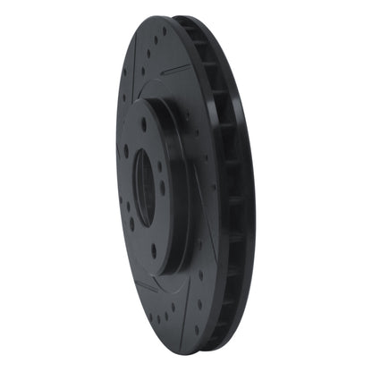 R1 Concepts R1 91-93 Dodge STEALTH Front Left Drilled & Slotted Black Brake Rotor