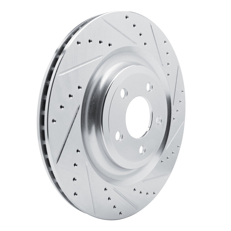 R1 Concepts R1 20-25 Ford Explorer Rear Right Drilled & Slotted Silver Brake Rotor