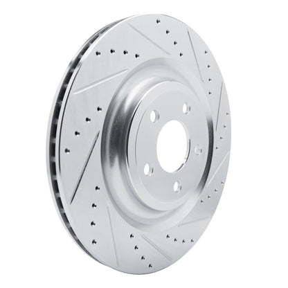 R1 Concepts R1 20-25 Ford Explorer Rear Right Drilled & Slotted Silver Brake Rotor