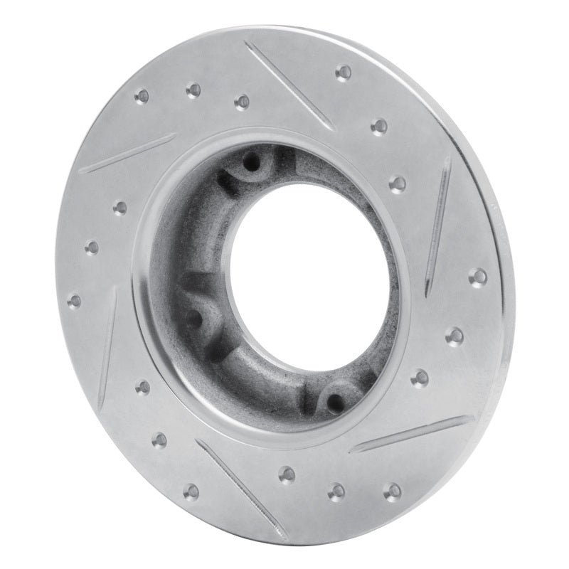 R1 Concepts R1 76-81 Honda Accord Hatchback Front Left Drilled & Slotted Silver Brake Rotor