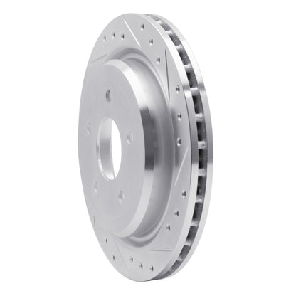 R1 Concepts R1 97-13 Cadillac XLR Rear Right Drilled & Slotted Silver Brake Rotor