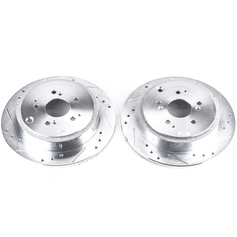 PowerStop Power Stop 01-06 Acura MDX Rear Evolution Drilled & Slotted Rotors - Pair