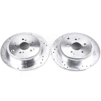 PowerStop Power Stop 01-06 Acura MDX Rear Evolution Drilled & Slotted Rotors - Pair