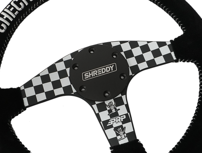PRP Seats PRP X Shreddy Checkered Steering Wheel - Flat
