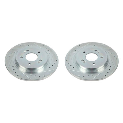 PowerStop Power Stop 19-20 Hyundai Santa Fe Rear Evolution Drilled & Slotted Rotors - Pair