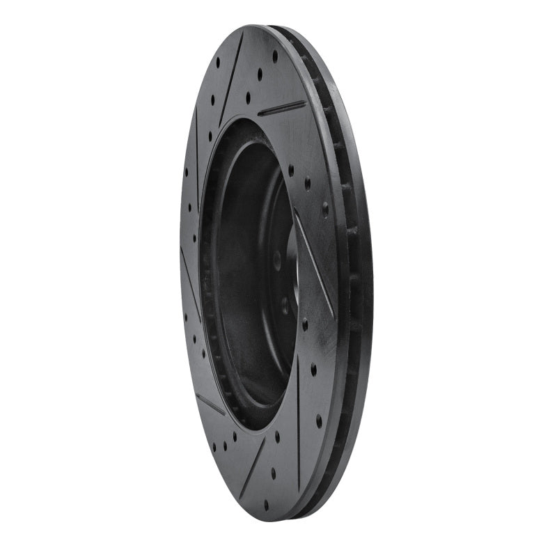 R1 Concepts R1 11-16 BMW Z4 Rear Right Drilled & Slotted Black Brake Rotor
