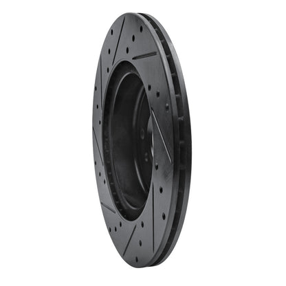 R1 Concepts R1 11-16 BMW Z4 Rear Right Drilled & Slotted Black Brake Rotor