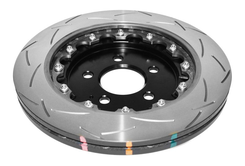 DBA 15+ Ford Mustang 2.3L/5.0L Rear Slotted 5000 Series 2 Piece Rotor w/ Black Hat