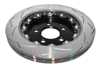 DBA 15+ Ford Mustang 2.3L/5.0L Rear Slotted 5000 Series 2 Piece Rotor w/ Black Hat
