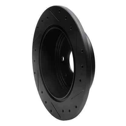 R1 Concepts R1 04-10 Chevrolet Epica (USA/Canada) Rear Left Drilled & Slotted Black Brake Rotor