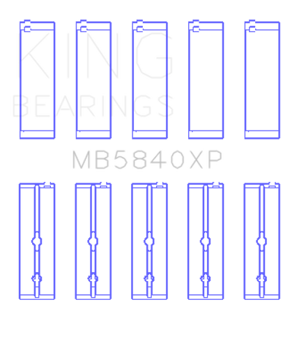 King Engine Bearings Chrysler 300 Srt8 (Size 0.26) pMaxBlack Coated Main Bearing Set