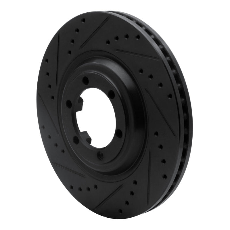 R1 Concepts R1 12-18 Chevrolet Colorado Front Left Drilled & Slotted Black Brake Rotor