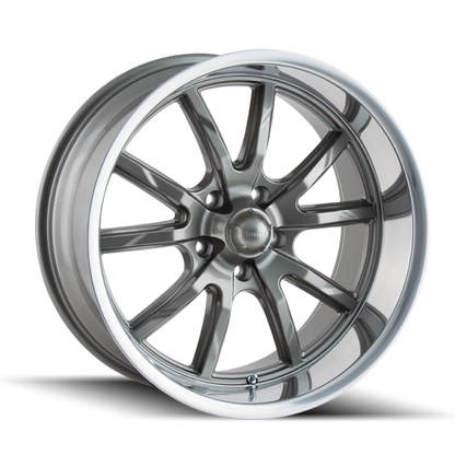 Ridler Wheels Ridler 650 20x10 / 5x120.65 BP / 0mm Offset / 83.82mm Hub Gloss Grey Polished Wheel