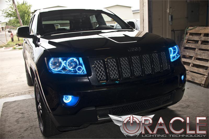 ORACLE Lighting Oracle Jeep Grand Cherokee 11-13 Triple Halo Kit - ColorSHIFT w/o Controller