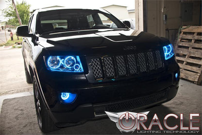 ORACLE Lighting Oracle Jeep Grand Cherokee 11-13 Triple Halo Kit - ColorSHIFT w/o Controller