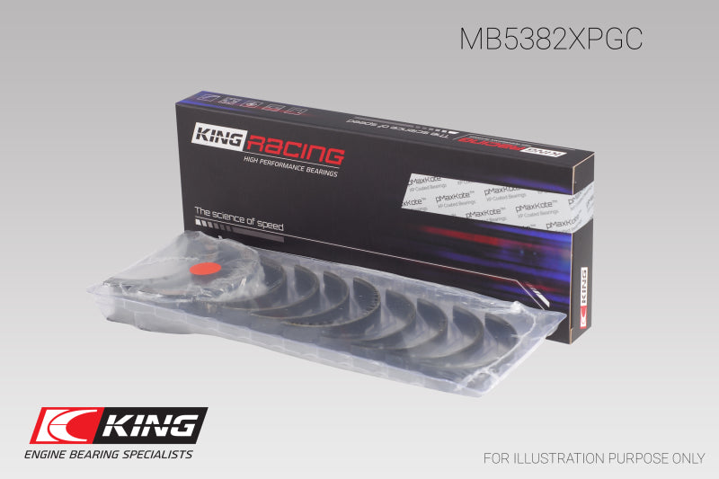 King Engine Bearings King Subaru EJ20/EJ22/EJ25 (Incl. Turbo) (Size 0.25) pMaxBlack Coated Main Bearing Set