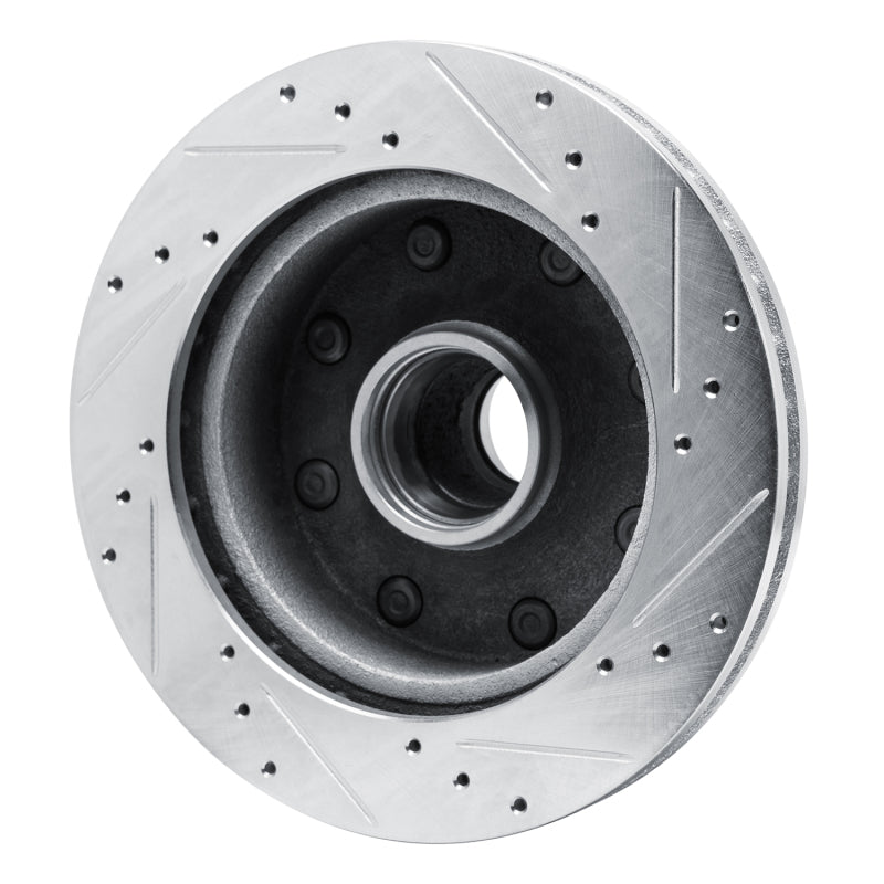 R1 Concepts R1 80-85 Ford E-250 Econoline Front Left Drilled & Slotted Silver Brake Rotor
