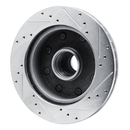 R1 Concepts R1 80-85 Ford E-250 Econoline Front Left Drilled & Slotted Silver Brake Rotor