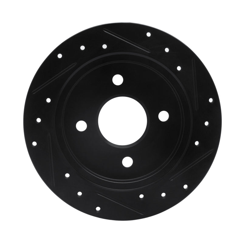 R1 Concepts R1 01-19 Ford Fiesta (USA/Canada) Rear Left Drilled & Slotted Black Brake Rotor