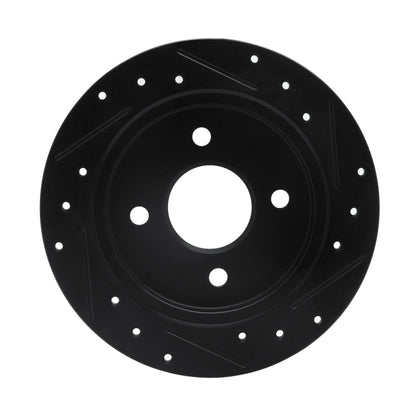 R1 Concepts R1 01-19 Ford Fiesta (USA/Canada) Rear Left Drilled & Slotted Black Brake Rotor