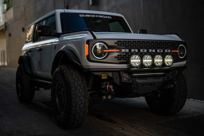 DV8 Offroad 7in Halo Elite Round Light w/ Accent Halo - White/Amber