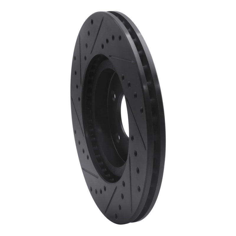 R1 Concepts R1 01-10 Chrysler PT Cruiser Front Right Drilled & Slotted Black Brake Rotor