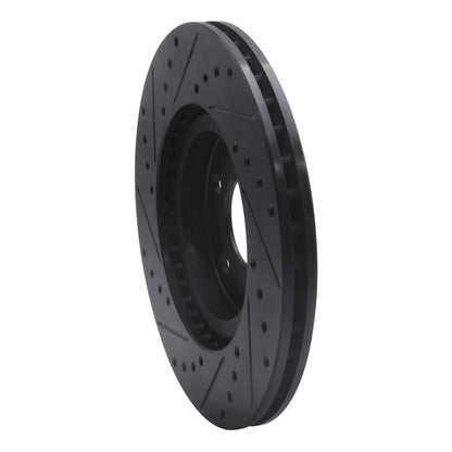 R1 Concepts R1 01-10 Chrysler PT Cruiser Front Right Drilled & Slotted Black Brake Rotor
