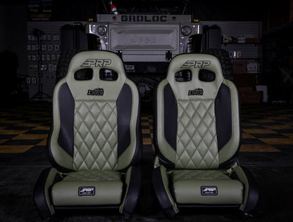 PRP Seats PRP 03-06 Jeep Wrangler TJ Enduro Elite Suspension Seat Trek Edition - Gray (Pair)