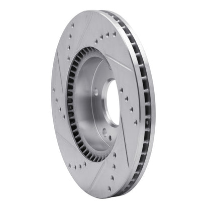 R1 Concepts R1 03-13 Hyundai Sonata Front Right Drilled & Slotted Silver Brake Rotor