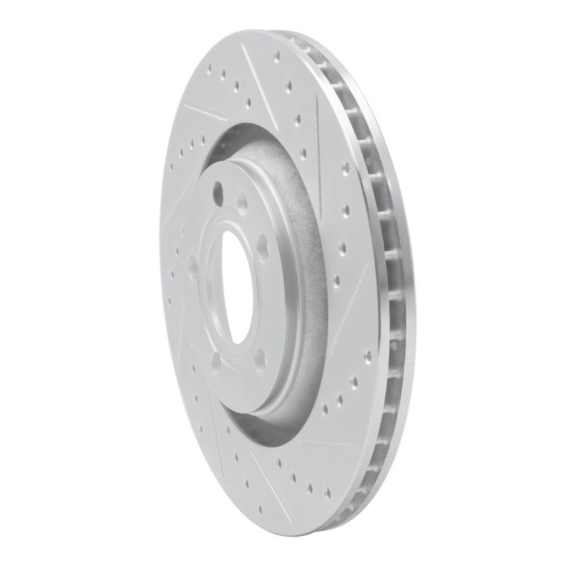 R1 Concepts R1 04-09 Audi S4 Rear Right Drilled & Slotted Silver Brake Rotor