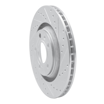 R1 Concepts R1 04-09 Audi S4 Rear Right Drilled & Slotted Silver Brake Rotor