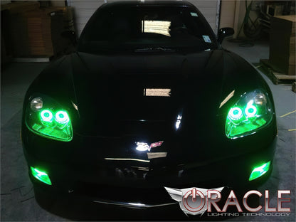 ORACLE Lighting Oracle 05-13 Chevrolet Corvette C6 LED Fog Light Halo Kit - Green