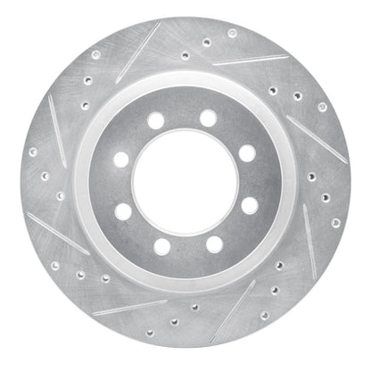R1 Concepts R1 68-76 Ford E-350 Econoline Front Left Drilled & Slotted Silver Brake Rotor
