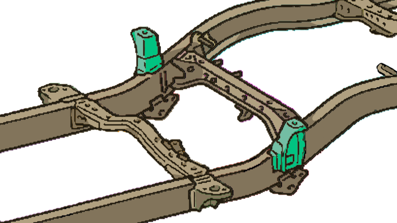RustBuster Rust Buster 95-04 Toyota Tacoma Double Cab Front Bed Mount