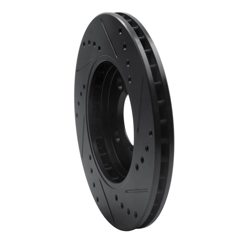 R1 Concepts R1 84-91 BMW 325I (USA/Canada) Front Left Drilled & Slotted Black Brake Rotor