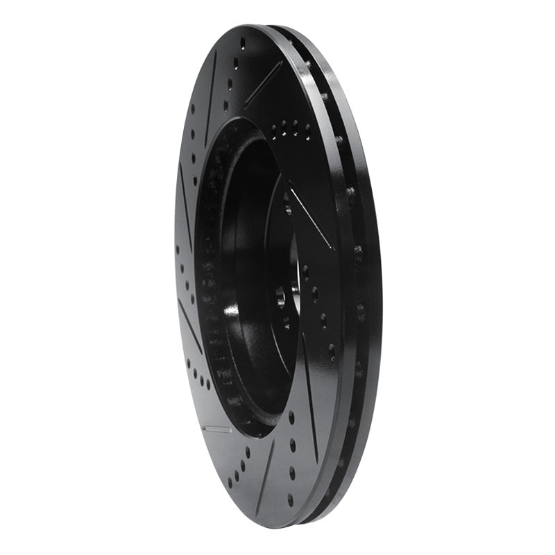 R1 Concepts R1 15-23 Mercedes-Benz C350E Rear Right Drilled & Slotted Black Brake Rotor
