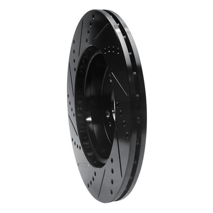 R1 Concepts R1 15-23 Mercedes-Benz C350E Rear Right Drilled & Slotted Black Brake Rotor