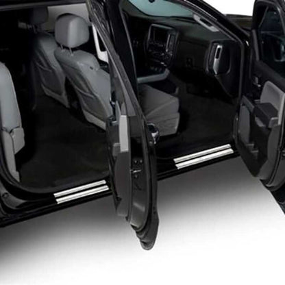Putco 2019+ Chevrolet Silv LD Fits Double Cab and Regular Cab (2pc) w/ Bow Tie Etching SS Door Sills