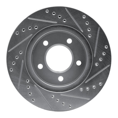 R1 Concepts R1 98-00 Chrysler LHS Front Left Drilled & Slotted Silver Brake Rotor