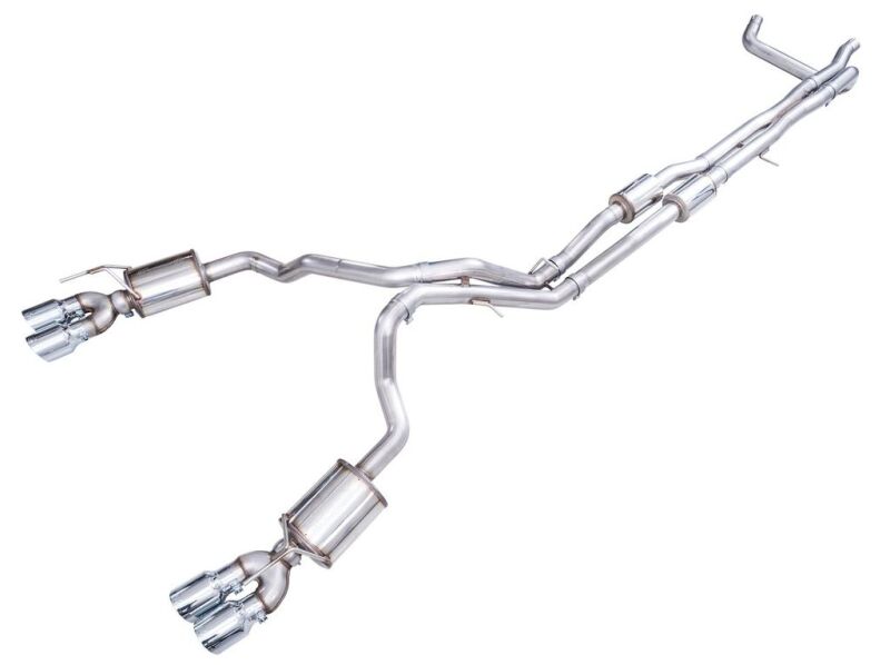 AWE Tuning AWE 2021+ Chevy Suburban/GM Yukon XL 6.2L 0FG Edition Cat Back Exhaust - Quad Chrome Silver Tips