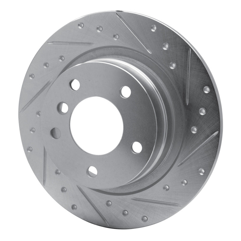 R1 Concepts R1 05-12 BMW 120i (Mexico) Rear Right Drilled & Slotted Silver Brake Rotor