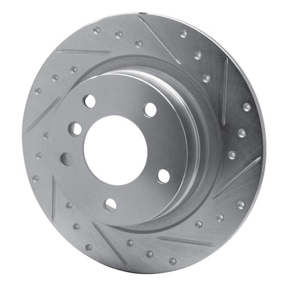 R1 Concepts R1 05-12 BMW 120i (Mexico) Rear Right Drilled & Slotted Silver Brake Rotor