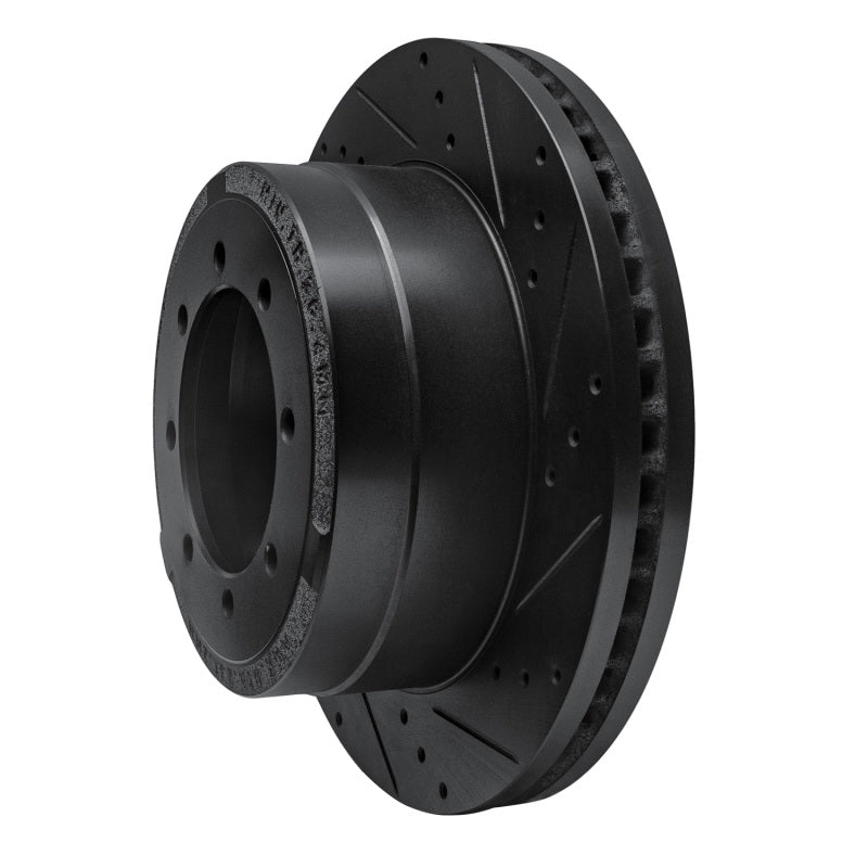 R1 Concepts R1 11-22 Ford F-350 Super Duty 2WD Rear Right Drilled & Slotted Black Brake Rotor
