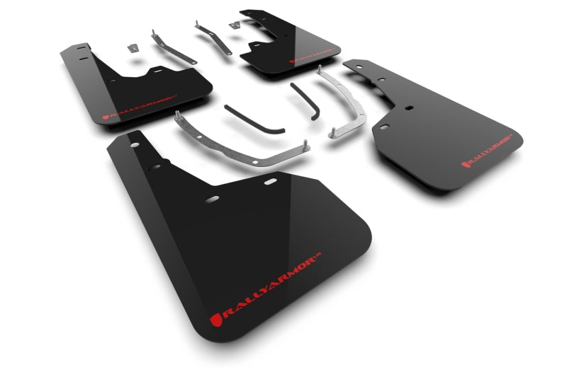 Rally Armor 25-26 Hyundai Tucson ICE XRT Black UR Mud Flap - Red Logo