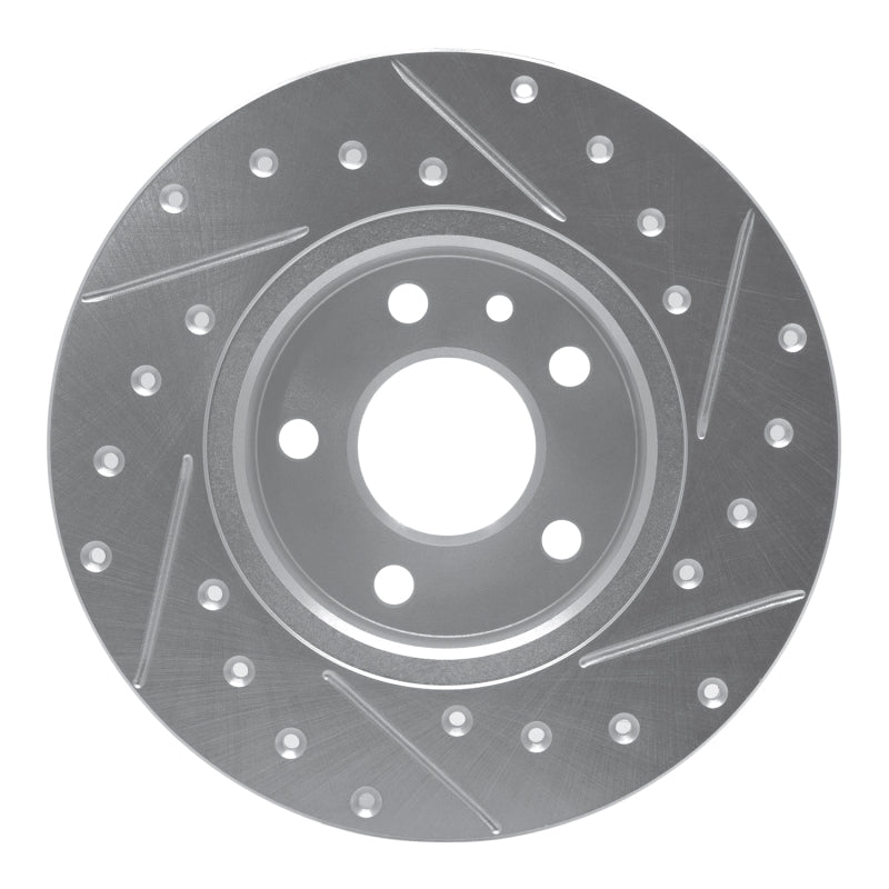 R1 Concepts R1 91-95 Alfa Romeo 164 Rear Left Drilled & Slotted Silver Brake Rotor