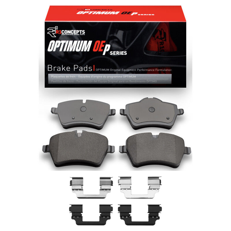 R1 Concepts R1 11-16 Mini Cooper Countryman Front Optimum OE Pads & Hardware Kit