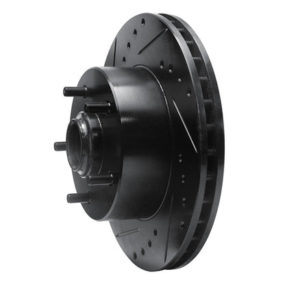 R1 Concepts R1 67-74 Buick Gran Sport Front Left Drilled & Slotted Black Brake Rotor