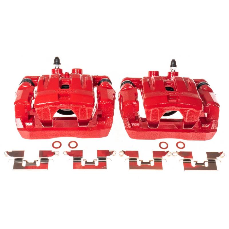PowerStop Power Stop 07-10 Ford Edge Rear Red Calipers w/Brackets - Pair
