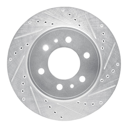 R1 Concepts R1 09-09 Ford F-150 RWD Front Right Drilled & Slotted Silver Brake Rotor